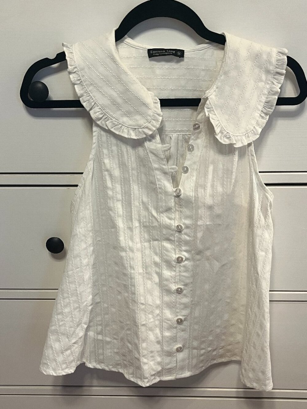 Emerson Lang Button Front Bib Collar Tank